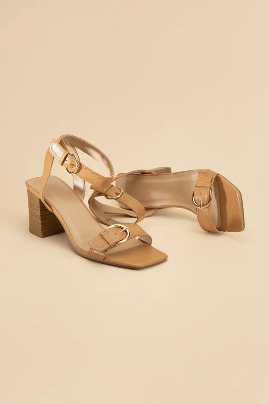 TREATY-S BUCKLE SANDAL HEELS