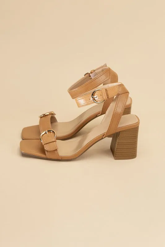 TREATY-S BUCKLE SANDAL HEELS