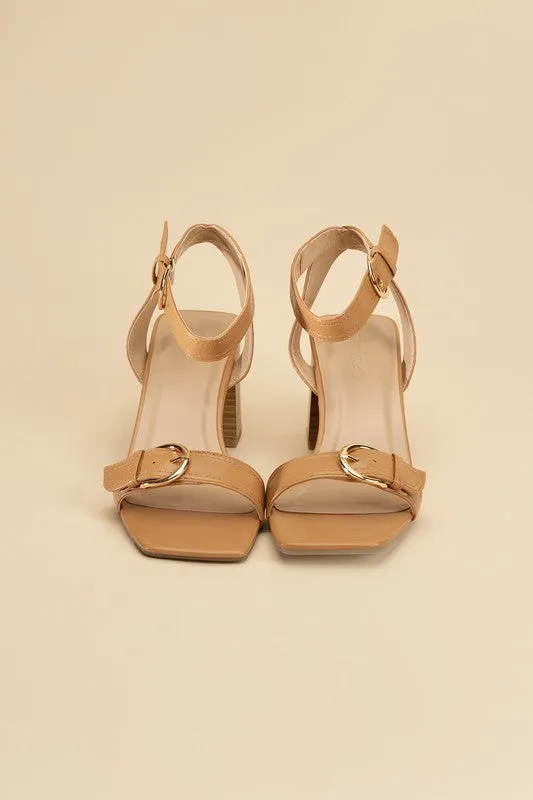 TREATY-S BUCKLE SANDAL HEELS