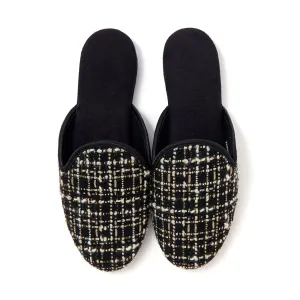 Tweed Room Shoes Black