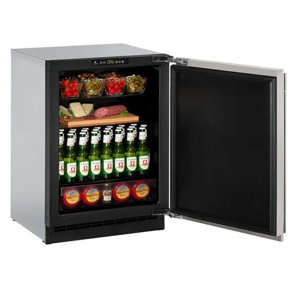 U-Line U2224RS00B 2224r 24" Refrigerator With Stainless Solid Finish and Field Reversible Door Swing (115 V/60 Hz)