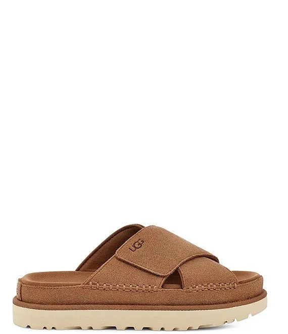 UGG™ Goldenstar Cross Slide Chestnut