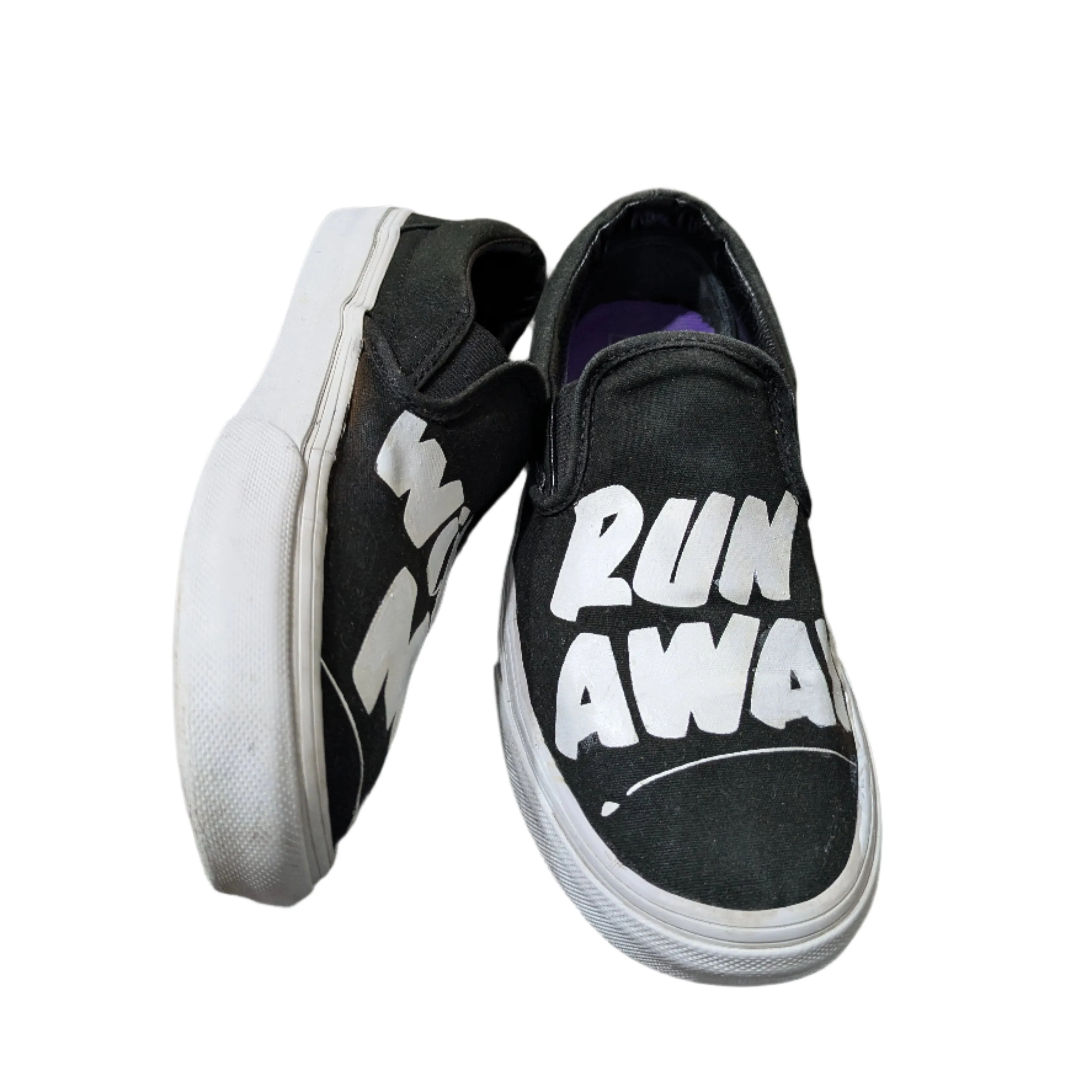 Vans Classic Slip-On Baron Von Fancy - Women's Black and White