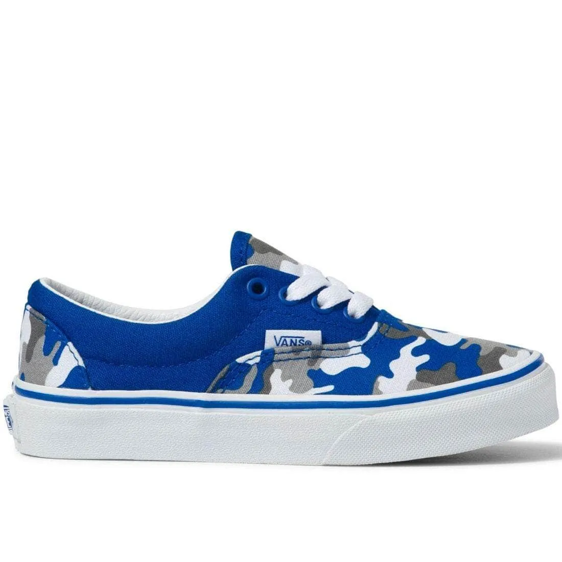 Vans Junior Era Youth Kids Skate Shoes - (Primary Camo) Nautical Blue True White