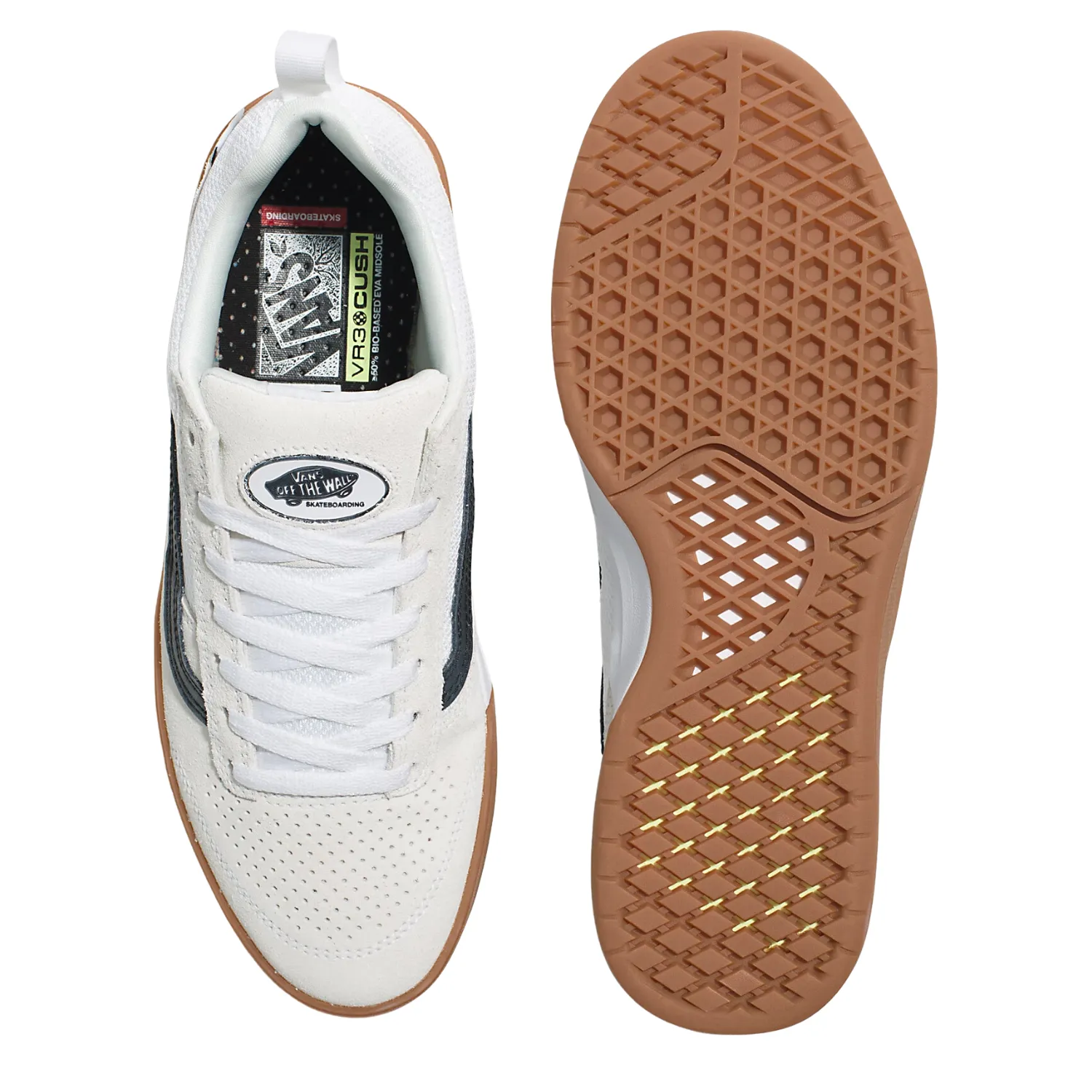 Vans Zahba White/Black/Gum - Men's Skate Shoe