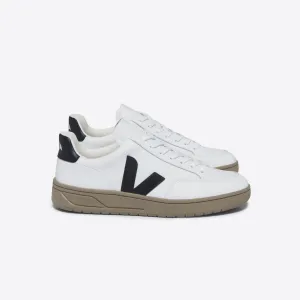 VEJA V-12 Leather Sneakers Extra White | Black Dune