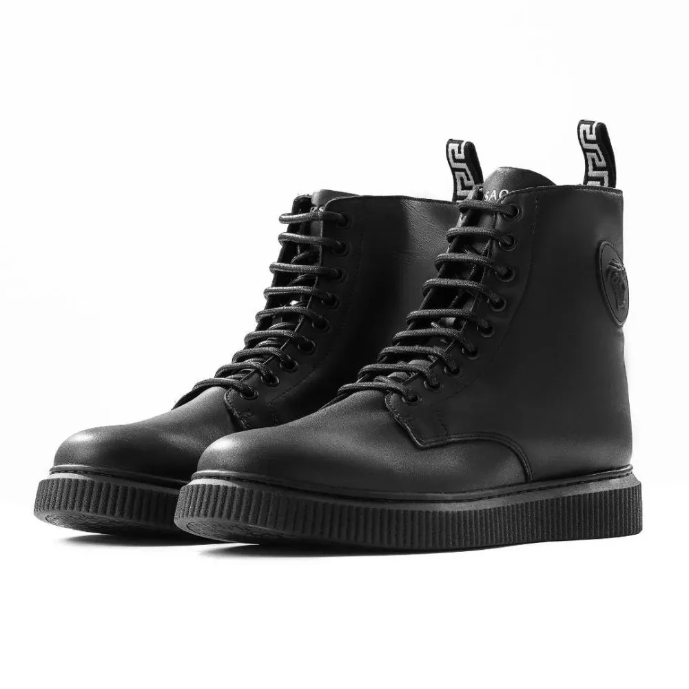 VERSACE Medusa Logo High-Top Boots - BLKBLK