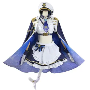 Virtual YouTuber Amamiya Kokoro Military Uniform Maid Cosplay Costume