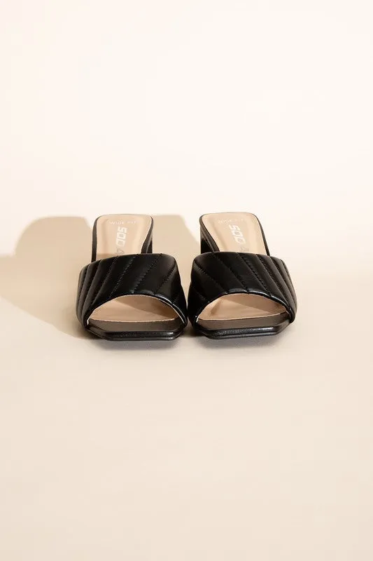 W-NINA SLIDE MULE HEELS