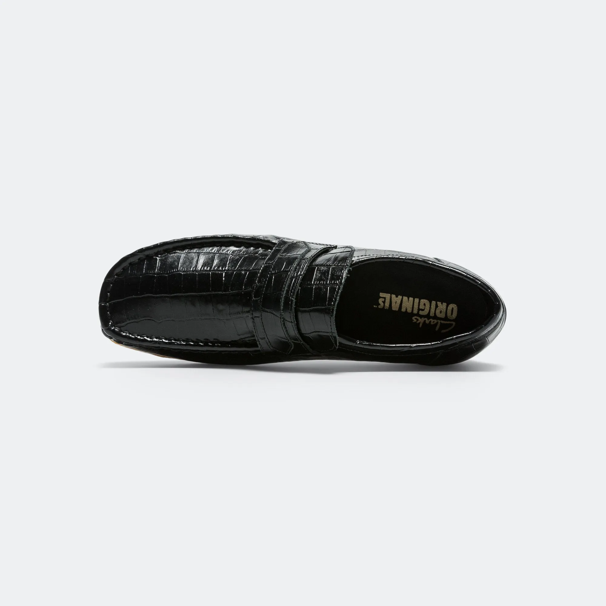 Wallabee Loafer - Black Crocodile