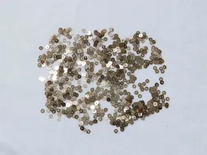 Water Golden Opaque Circular Plastic Sequins - 4 mm