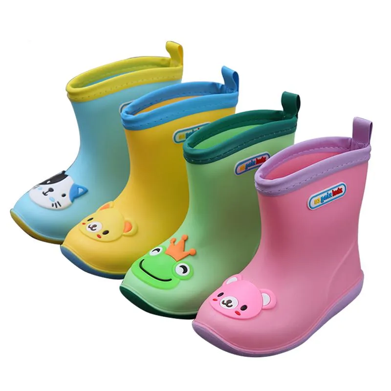 Waterproof Cartoon Pattern Non-Slip Rubber Rain Boots For Kids