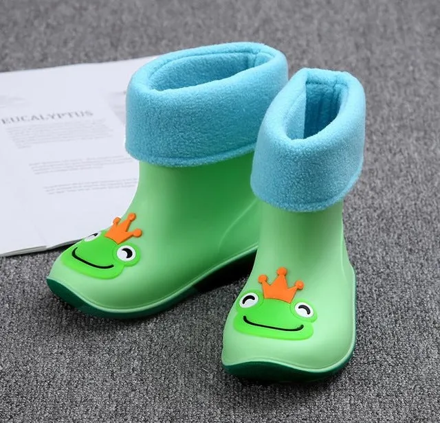 Waterproof Cartoon Pattern Non-Slip Rubber Rain Boots For Kids