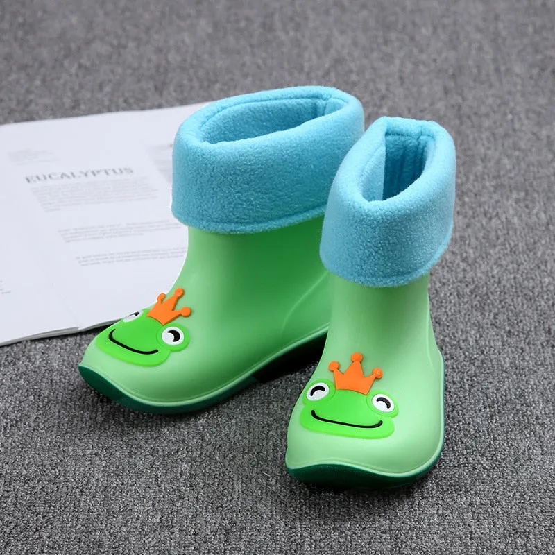 Waterproof Cartoon Pattern Non-Slip Rubber Rain Boots For Kids