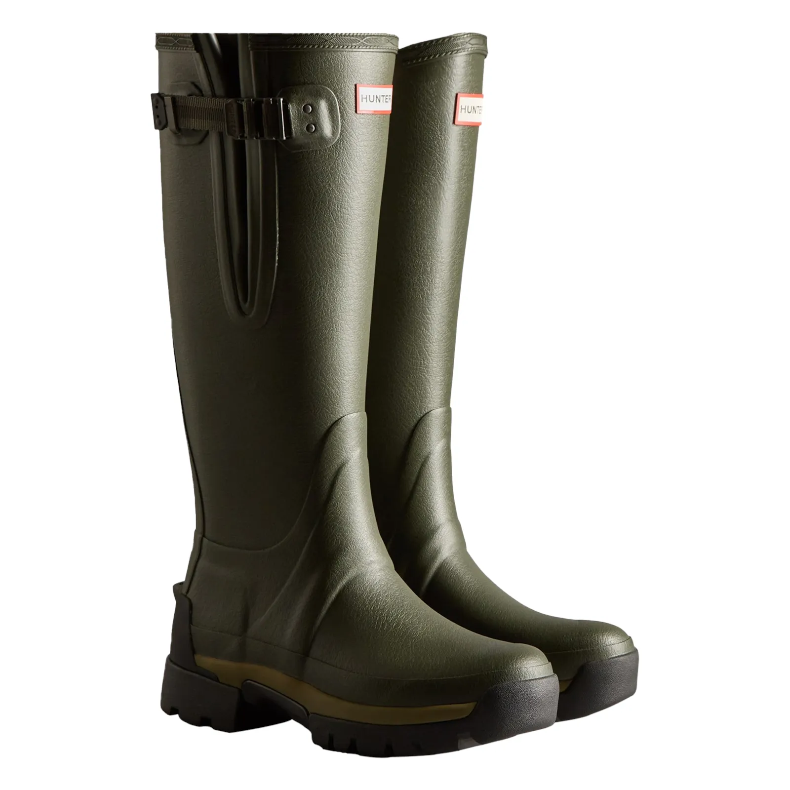 WFT2201RNP-DOV Balmoral Adjustable Neoprene Lined Wellington Female Dark Green