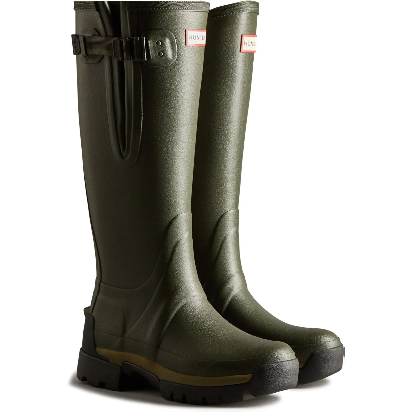 WFT2201RNP-DOV Balmoral Adjustable Neoprene Lined Wellington Female Dark Green