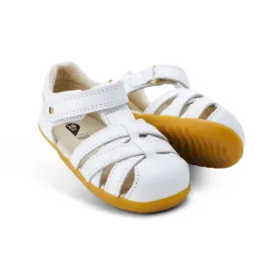 White Cross Jump Sandals Step Up