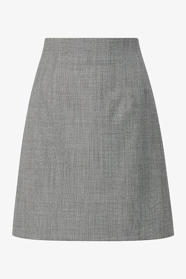 Whitney Skirt - Sharkskin :: Black / White