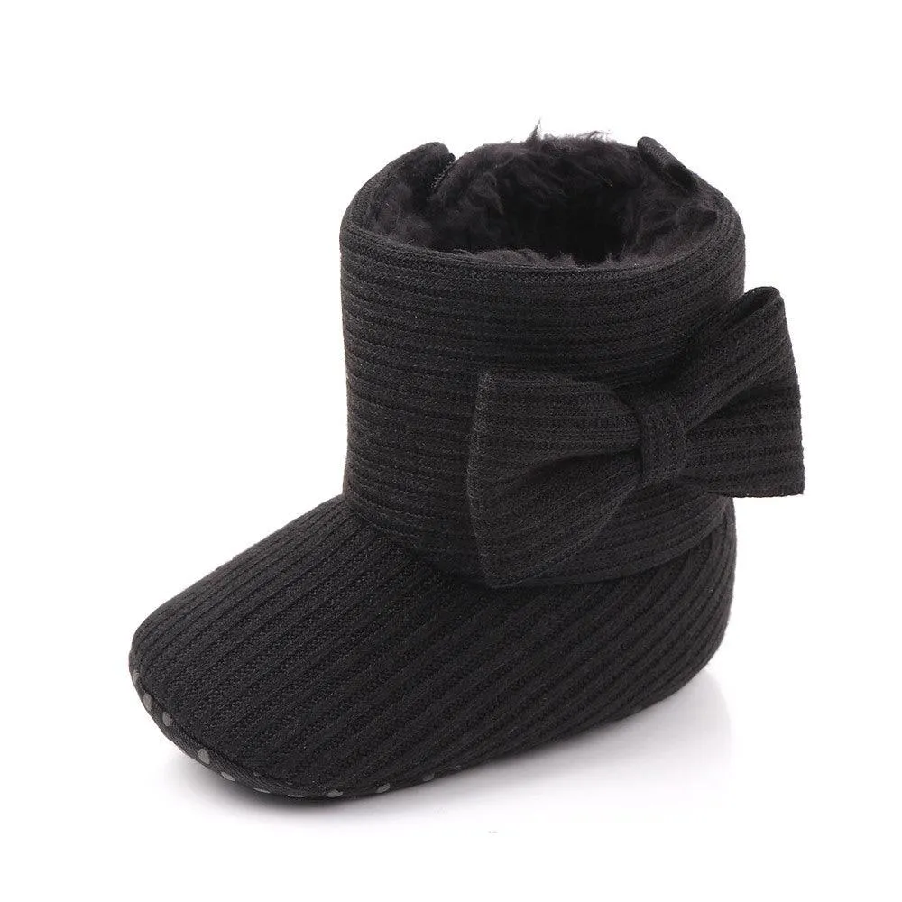 Winter Velvet Bow Boots Baby Shoes Boots Baby Cotton Boots Baby Shoes Snow Boots