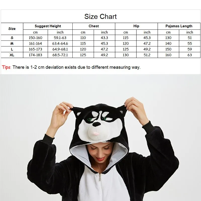 Women Unicorn Stitch Onesies Unisex Winter Christmas Pajamas Nightwear  Costumes Adults Flannel Sleepwear Pyjama