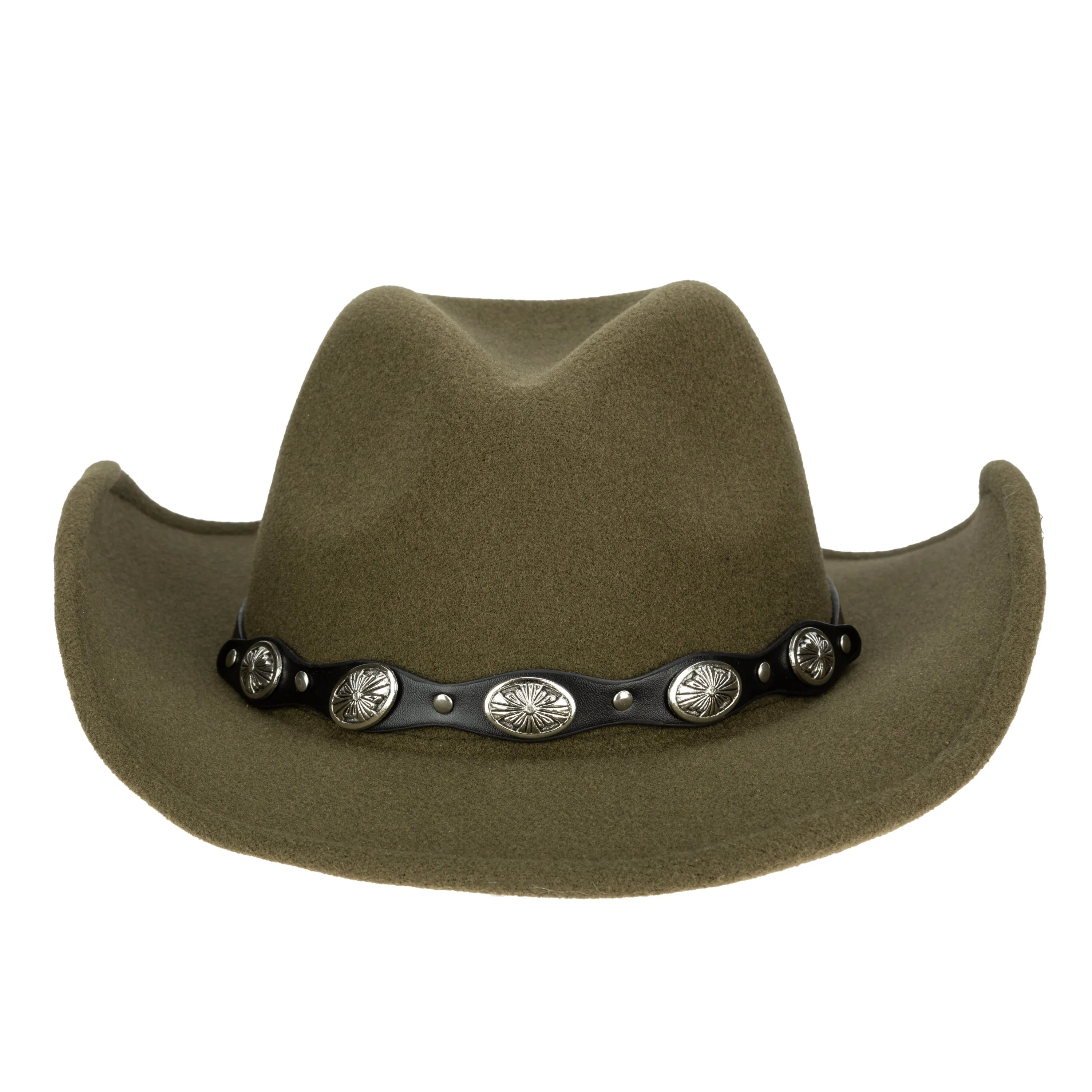 Women'S Faux Felt Cowboy W/ Western Conche Trim