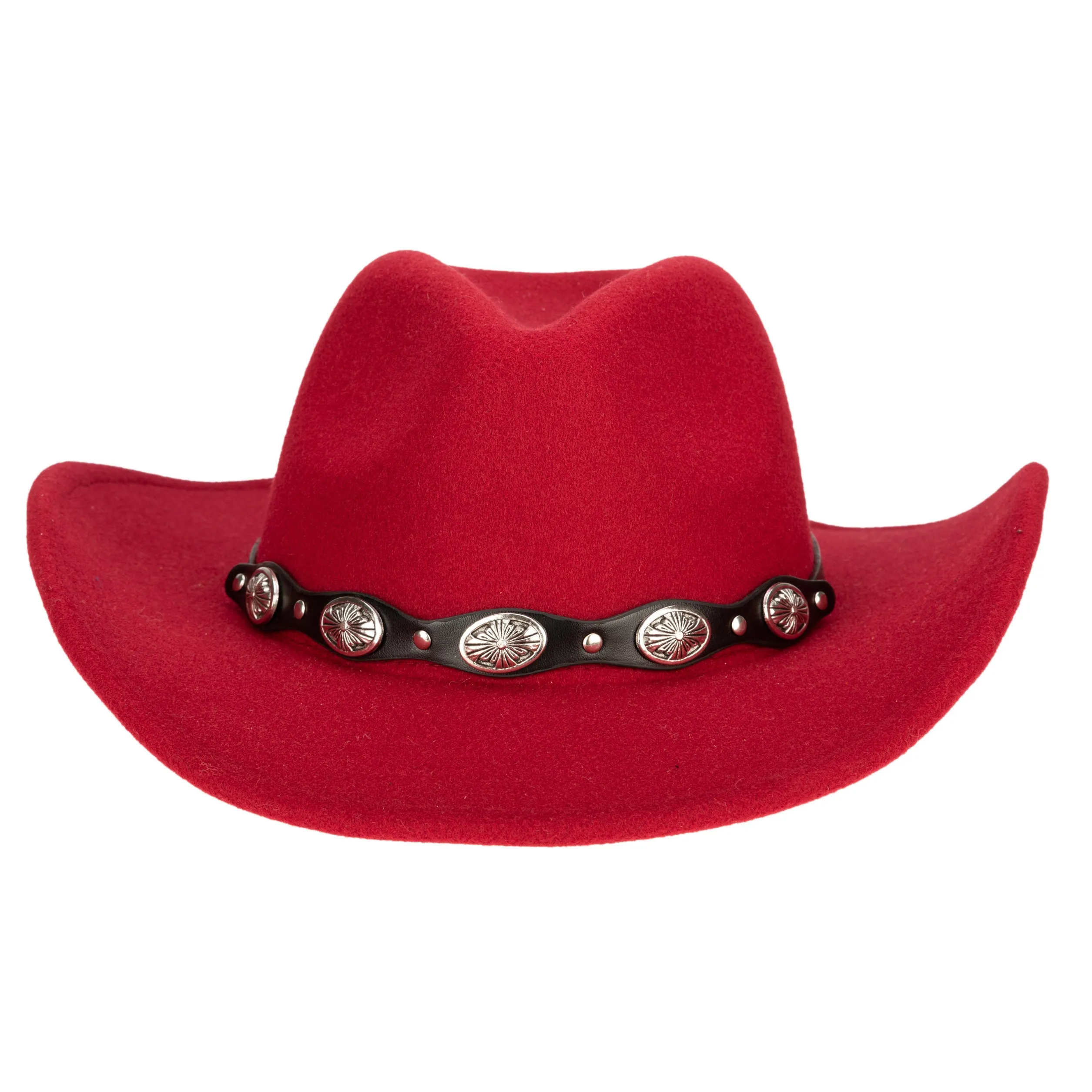 Women'S Faux Felt Cowboy W/ Western Conche Trim