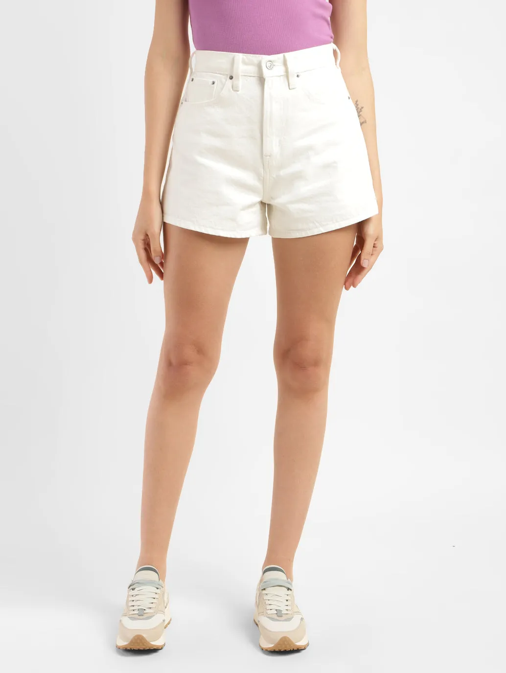 Women's High Rise Slim Fit Shorts