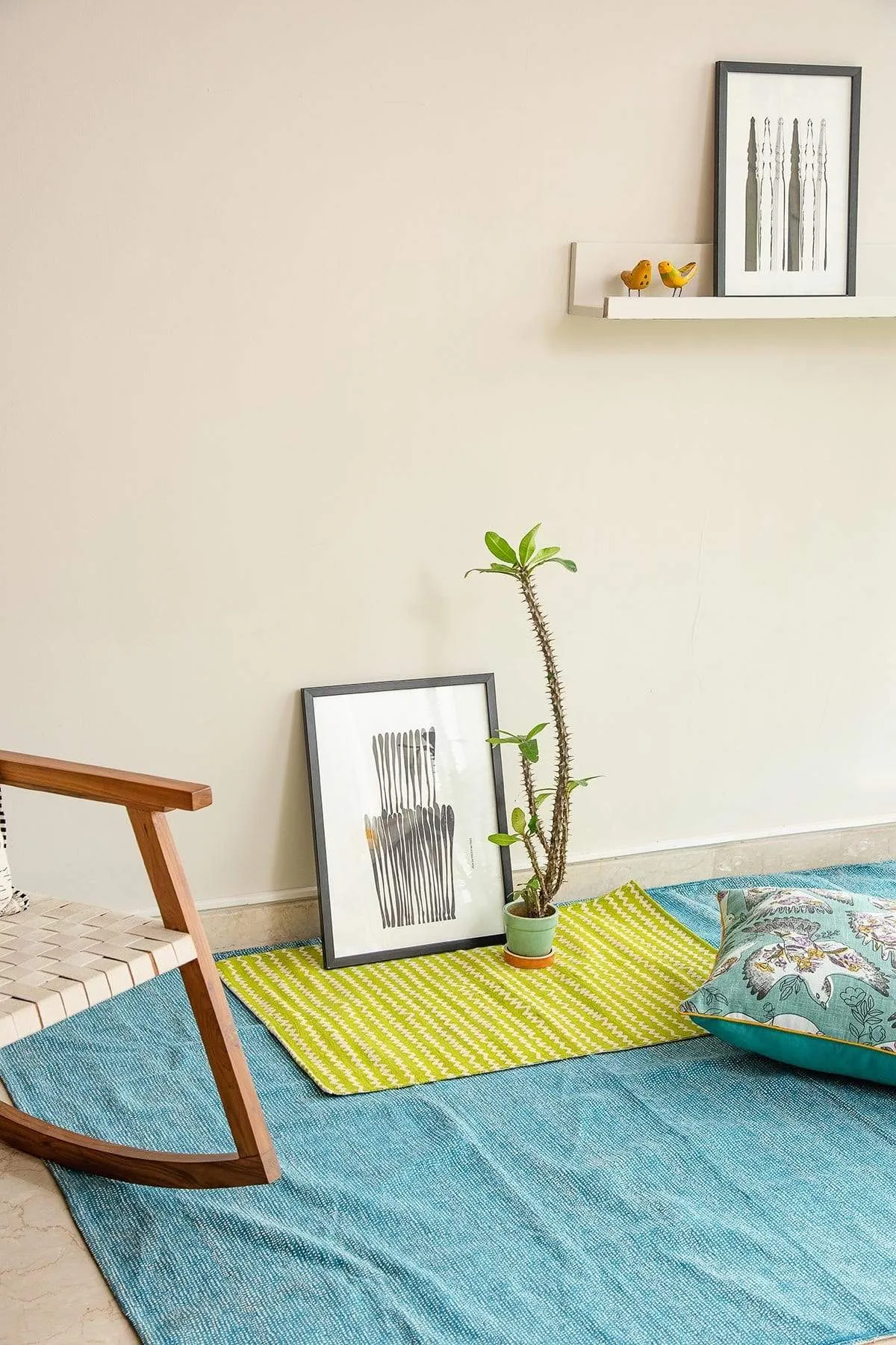 Worli Water Lime Printed Rug