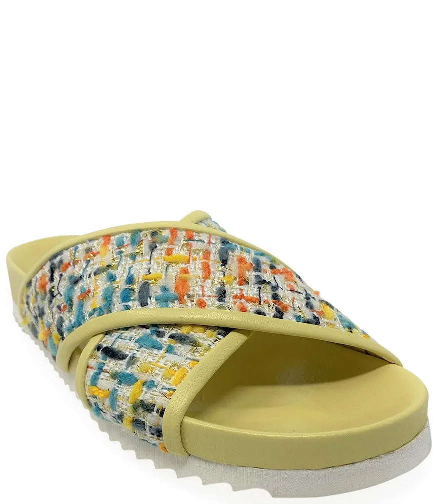 Yellow Cross Sandal