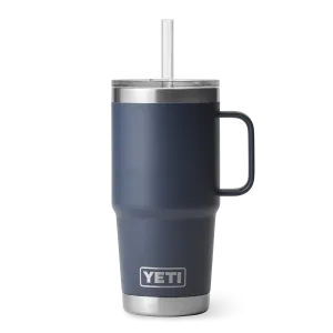 Yeti Rambler 25oz Mug With Straw Lid - Navy